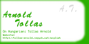 arnold tollas business card